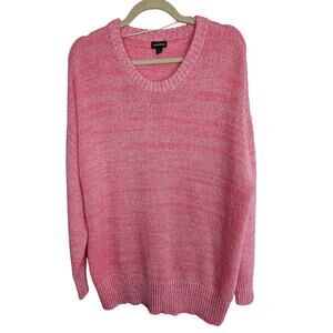 Torrid Sweater Pink Pullover Sweater Drop Shoulder Pink Women 2X Top